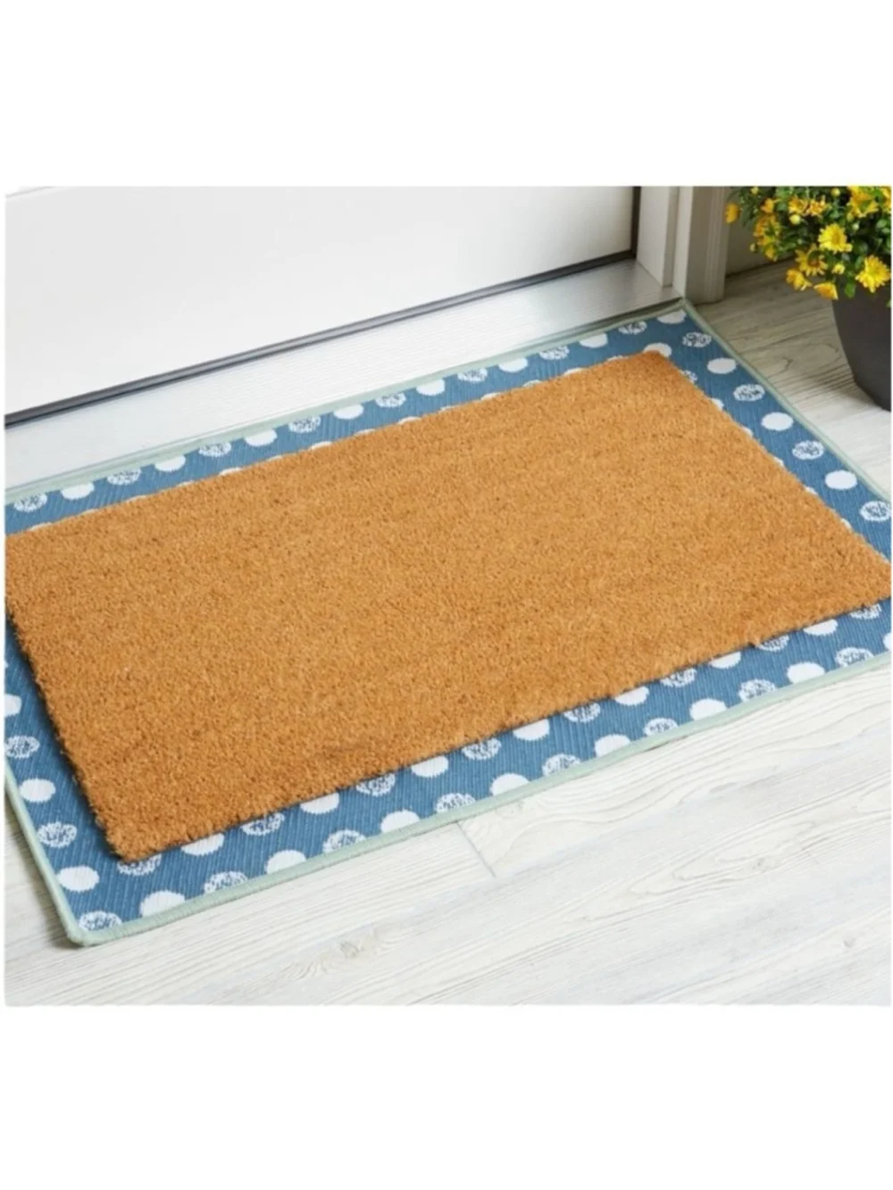Reversible Rug Accent Welcome Plaid Easter Spring Bunny Rabbit Way To Celebrate